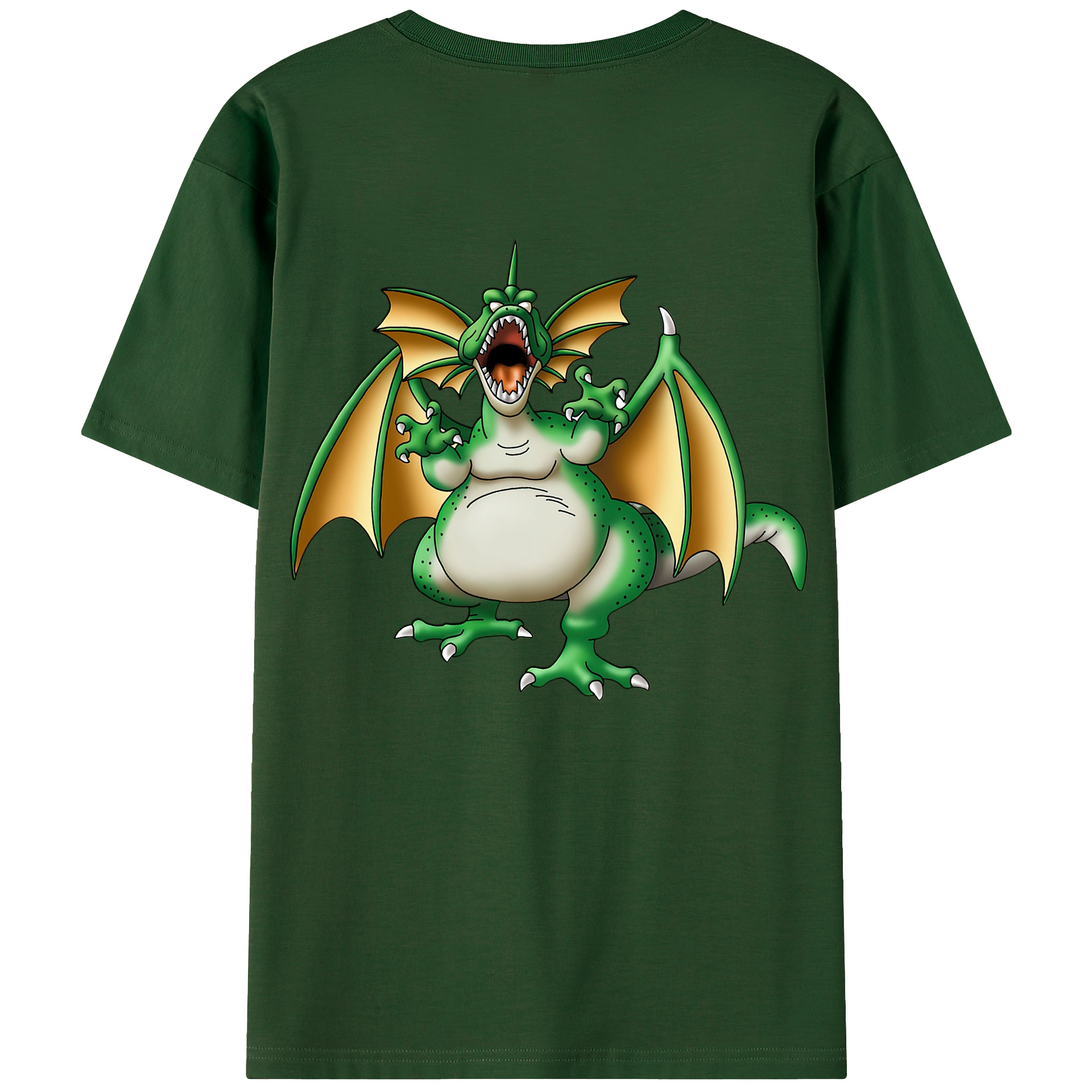 （画像用） ドラゴンクエスト Doragon Kuesuto Dragon Quest 綿100％半袖Tシャツ（背面プリント）